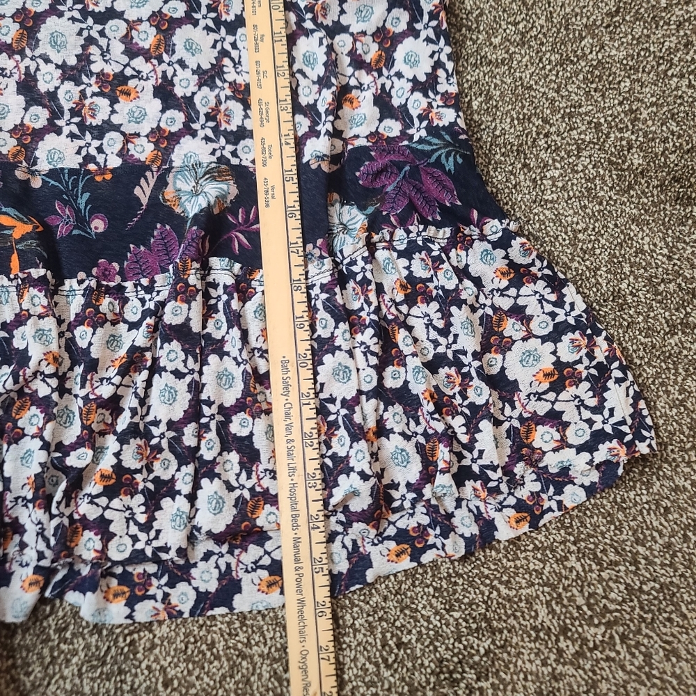 Free People Floral Isabelle Swing Tunic Size XS - Picture 7 of 10